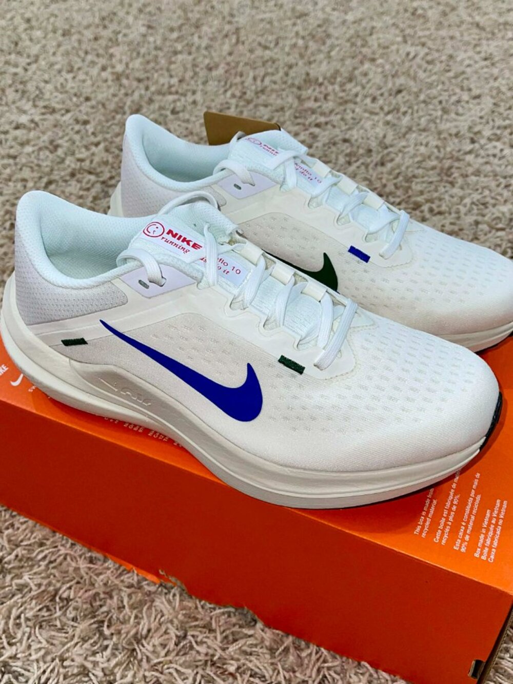 Nike Women’s Air Winflo 10 Running Shoes 'Sail Blue' HQ1184-141, Size 8.5 (New)